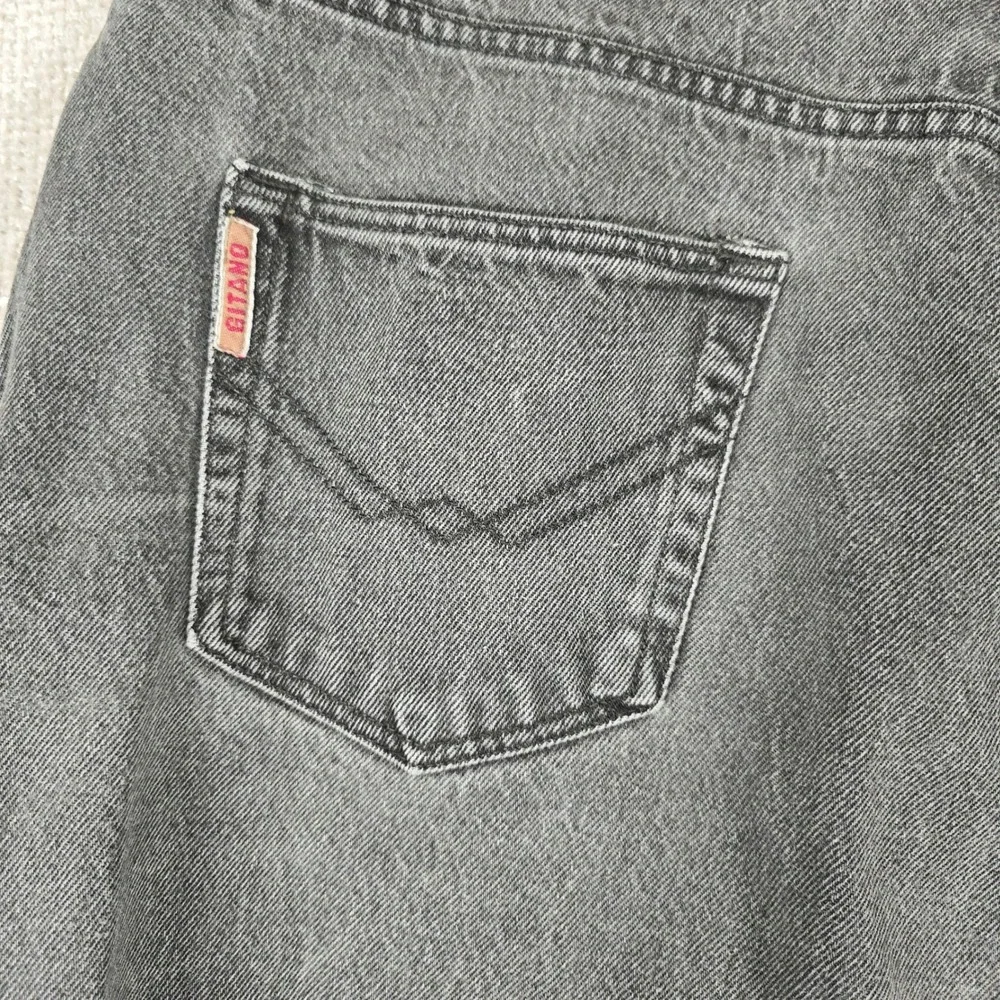 Gitano Jeanswear Womens 24W Short Black‎ High Rise Tapered Mom Jeans 100% Cotton